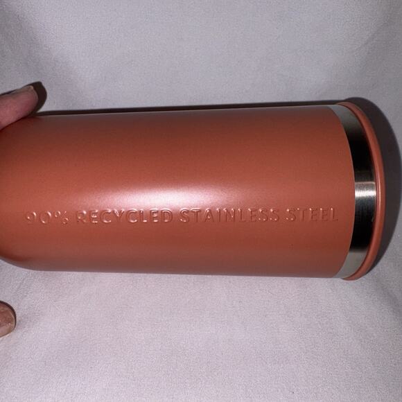 Starbucks 2024 Terracotta Brown/Orange Recycled Stainless Triangle Tumbler EUC - Picture 8 of 9